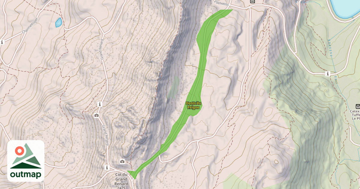 Map of Dents du Peigne