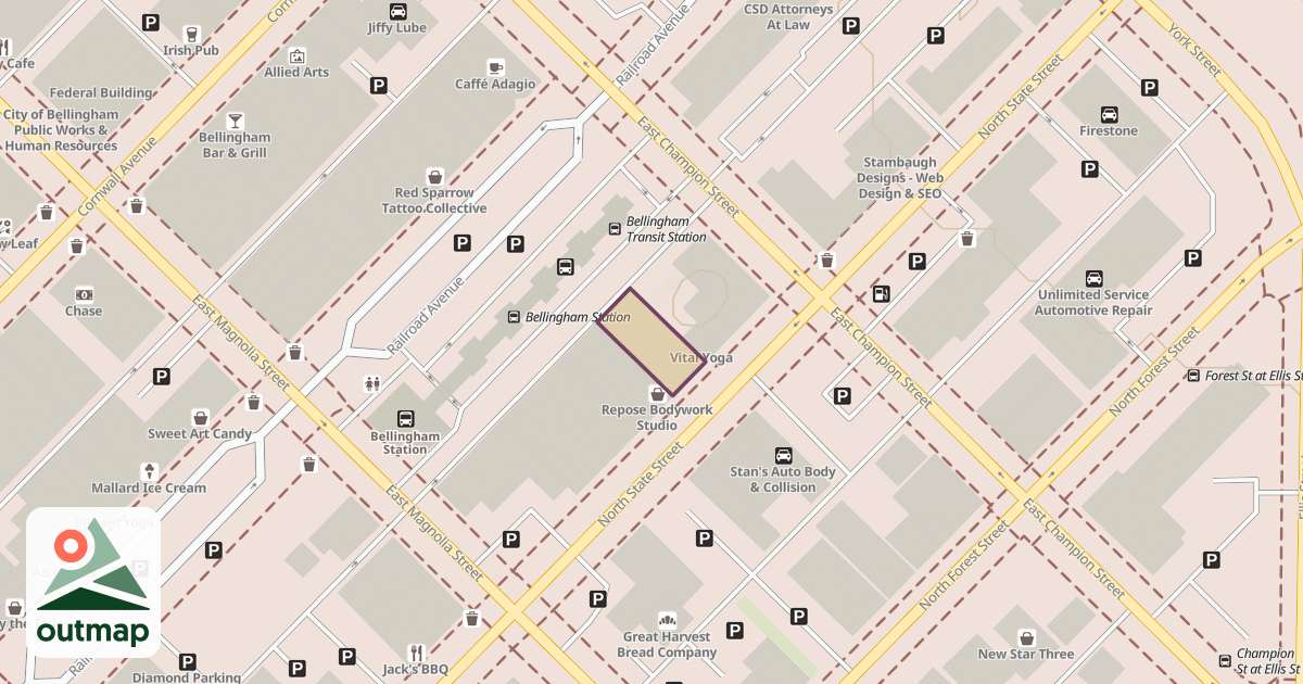 Map of Vital Climbing Gym