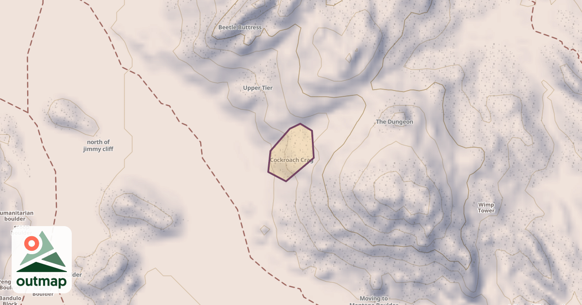 Map of Cockroach Crag