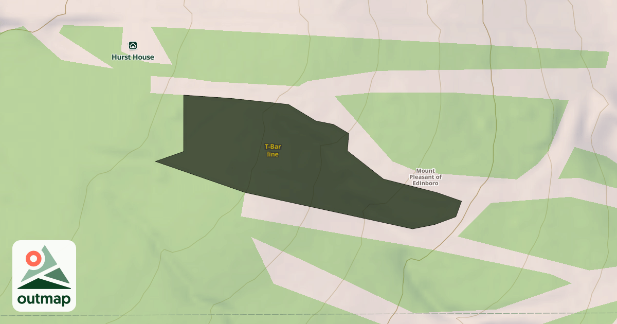 Map of T-Bar line