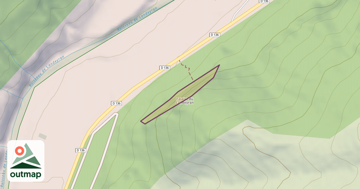 Map of Falaise du Landeyran