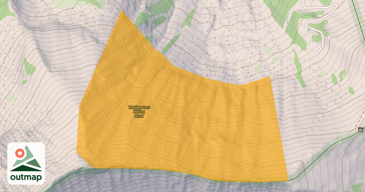 Map of Headwaters Hiking Area