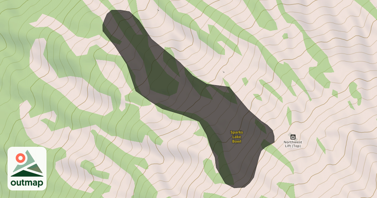 Map of Sparks Lake Bowl