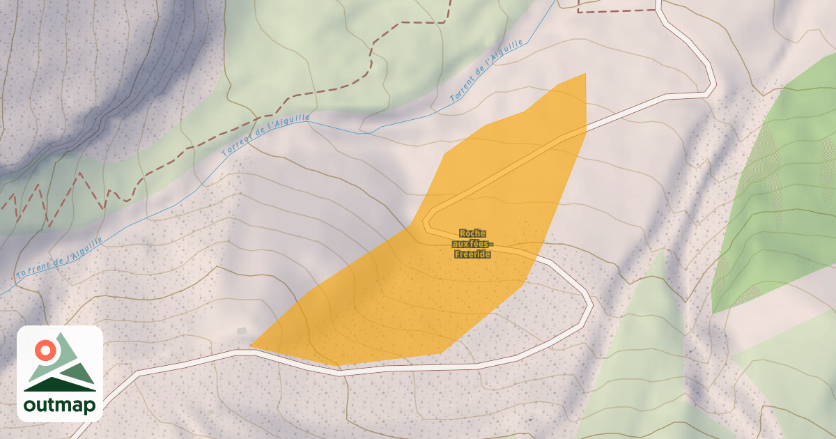 Map of Roche aux fées - Freeride