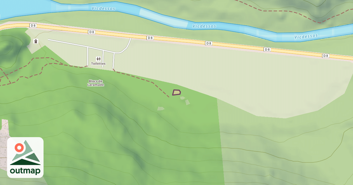 Map of Climbing Boulder