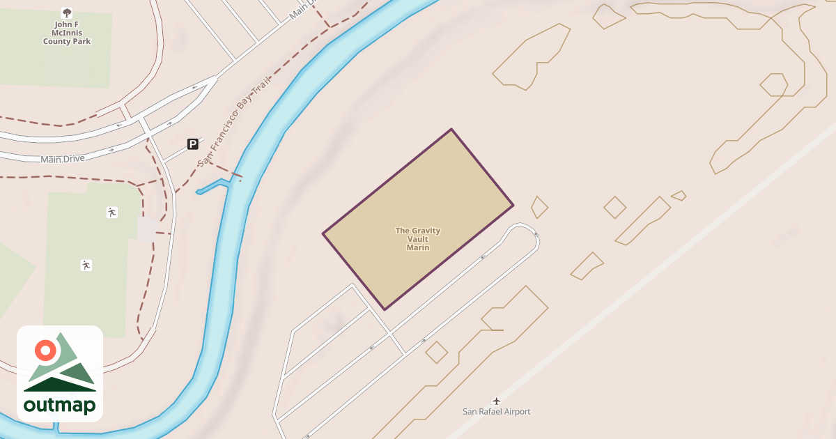 Map of The Gravity Vault Marin