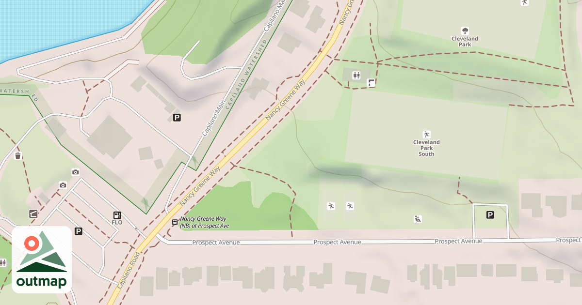Map of Cleveland Park Sled Run