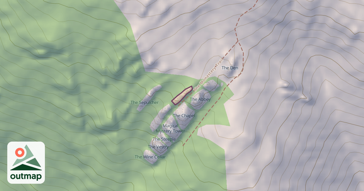 Map of Climbing Crag
