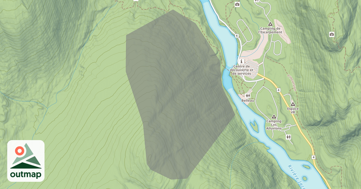 Map of Secteur Hors-Piste Belleau