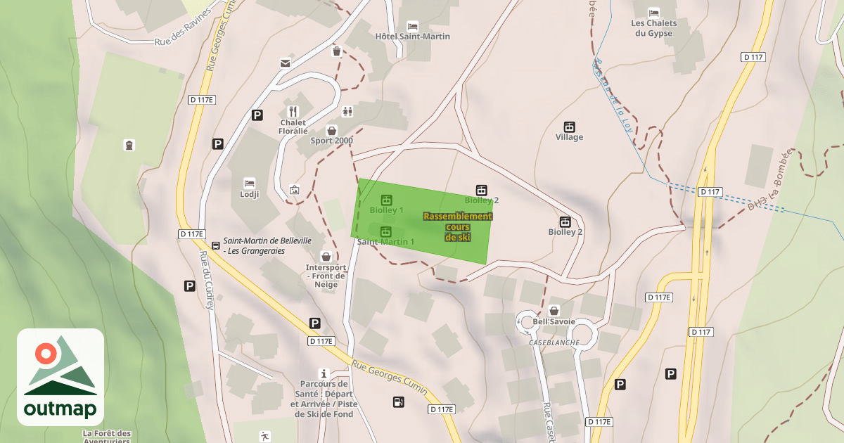 Map of Rassemblement cours de ski