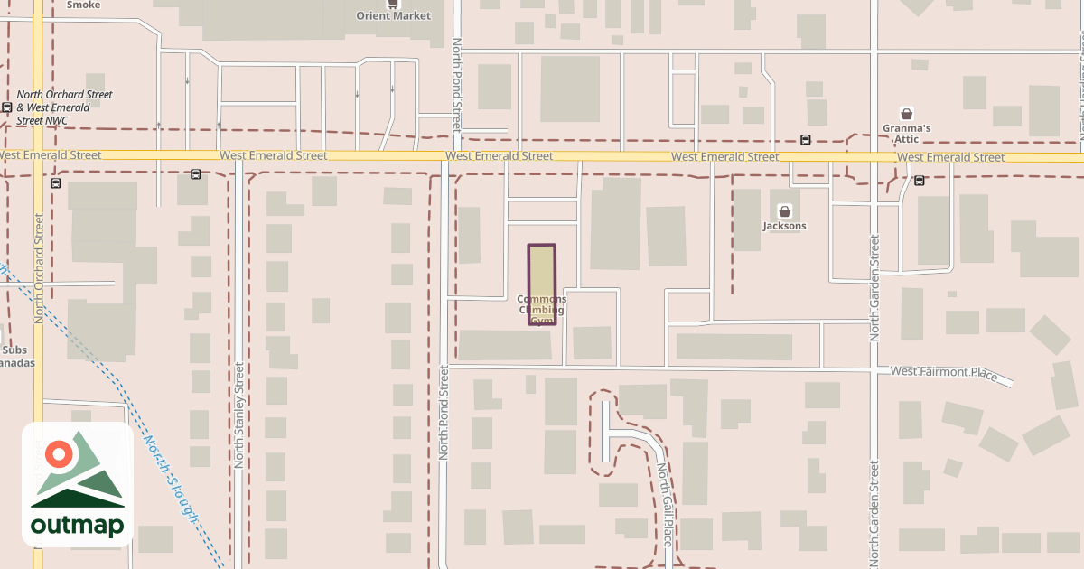 Map of Commons Climbing Gym