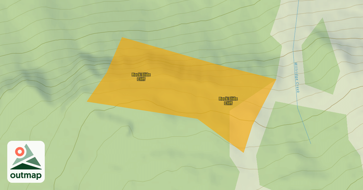 Map of Rock Slide Cliff