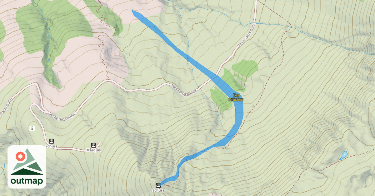 Map of Les Crèches