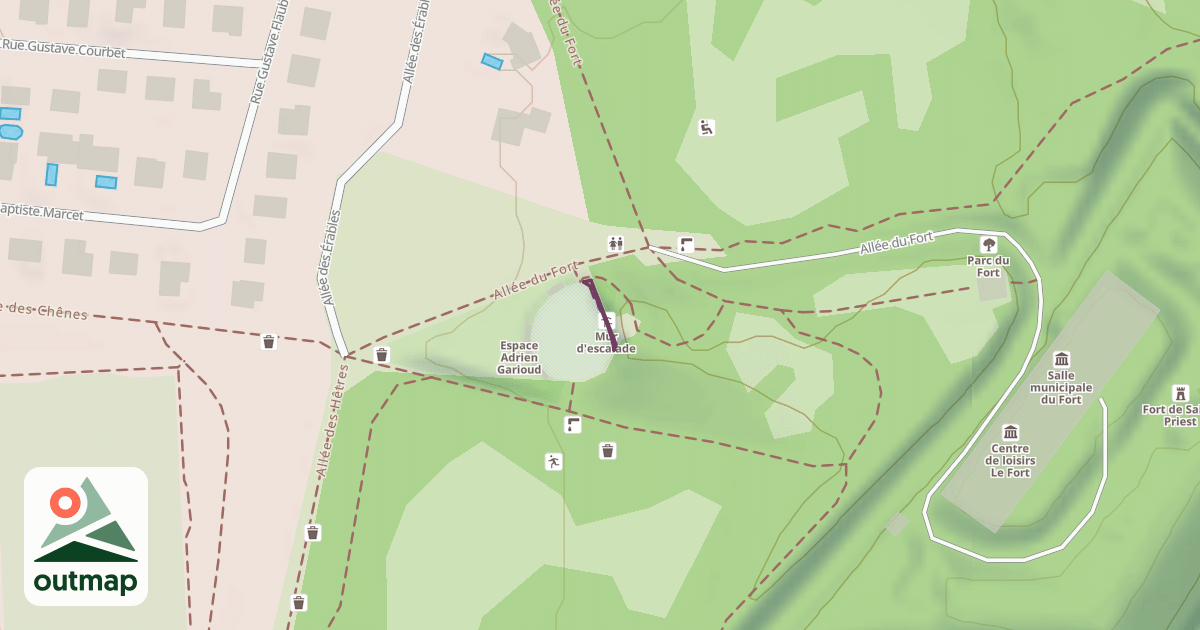 Map of Mur d'escalade