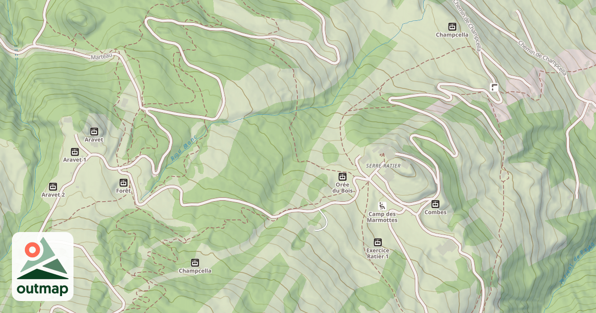 Map of Mélézone