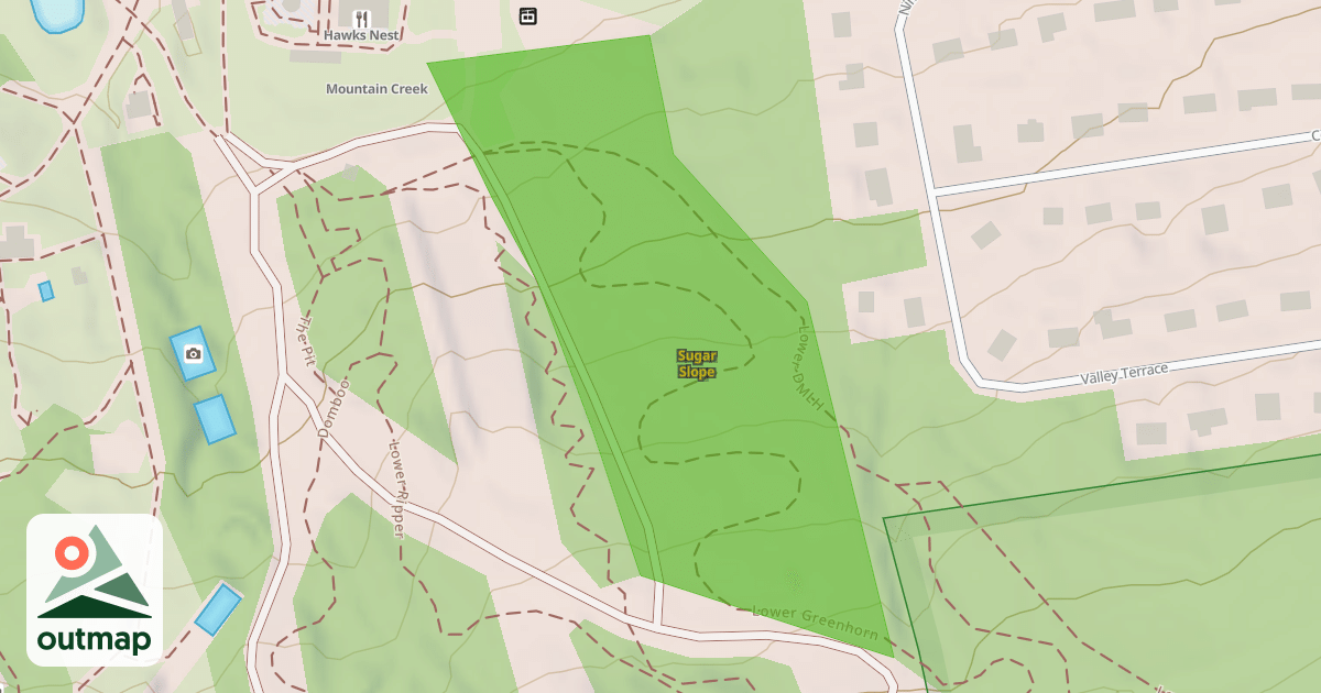 Map of Sugar Slope