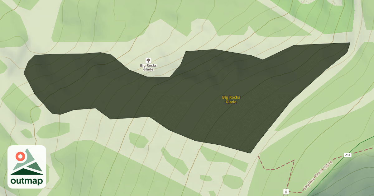Map of Big Rocks Glade
