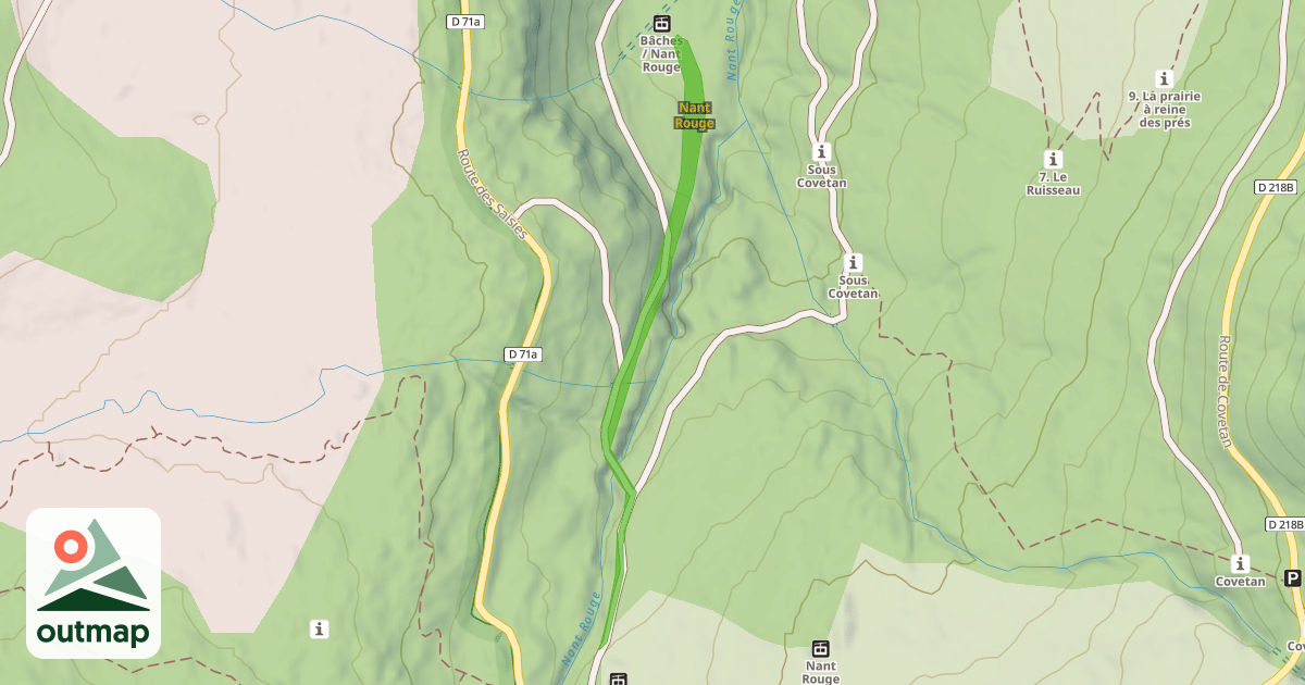Map of Nant Rouge