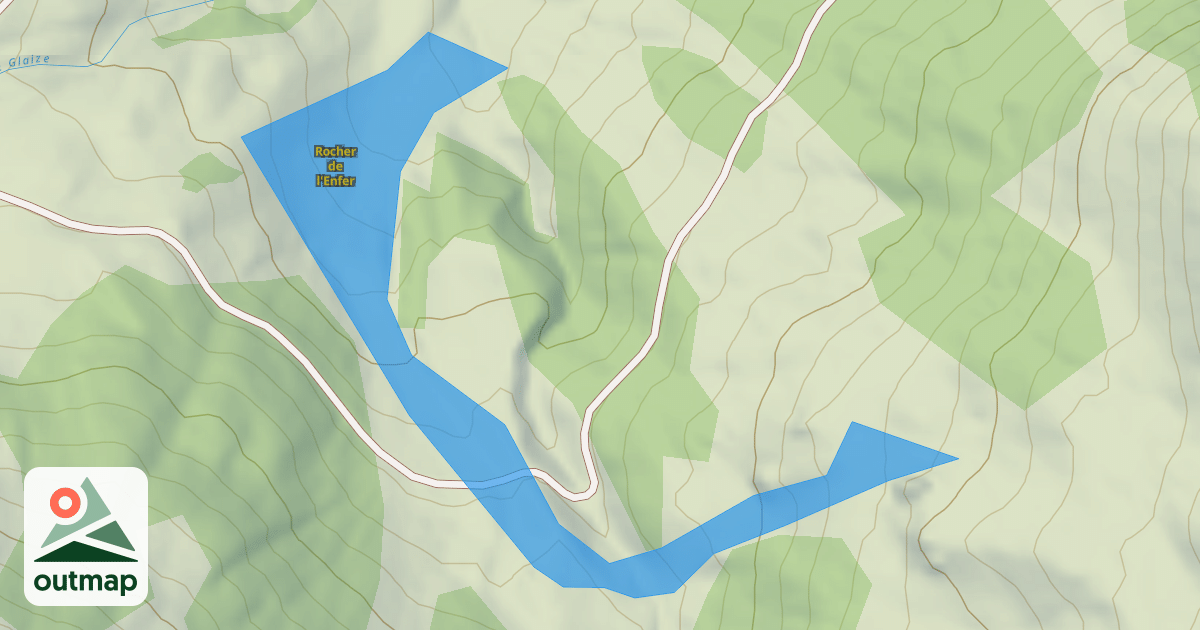 Map of Rocher de l'Enfer