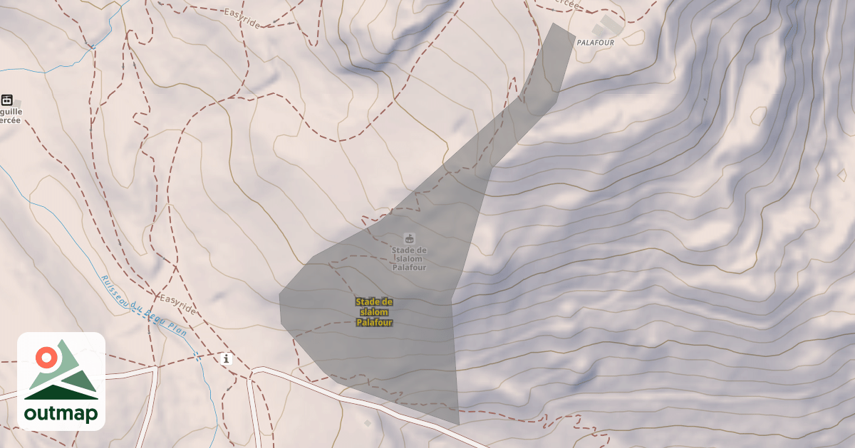Map of Stade de slalom Palafour