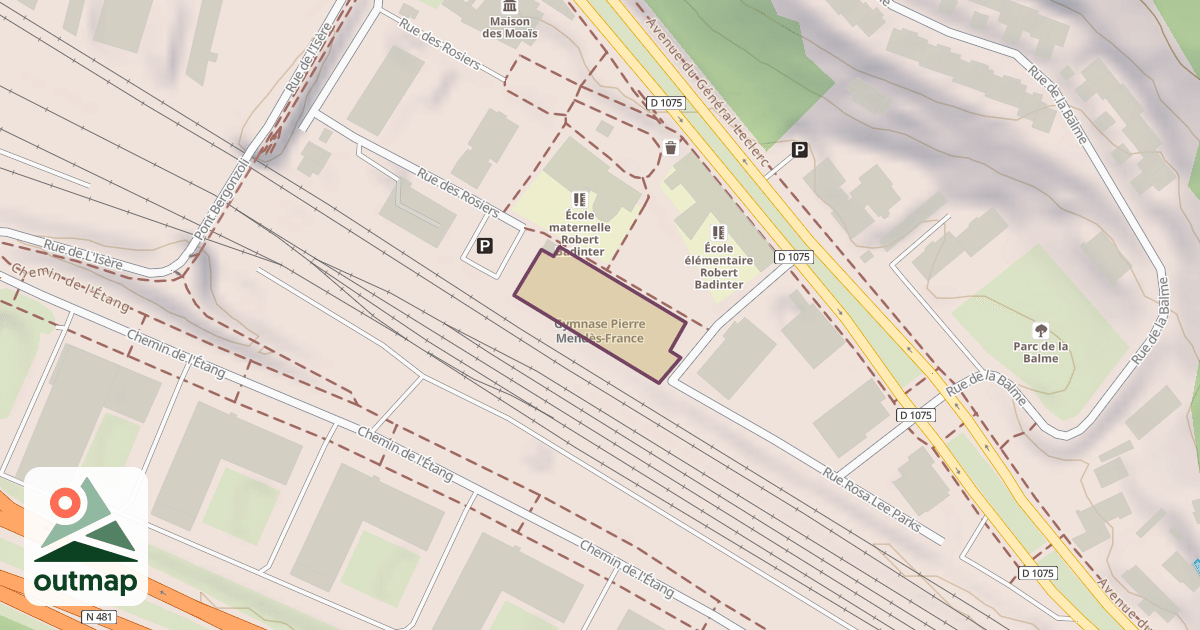 Map of Gymnase Pierre Mendès-France