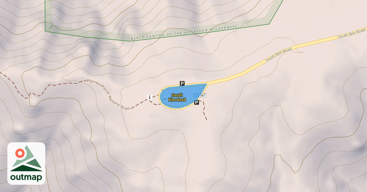 Map of South Rim Road