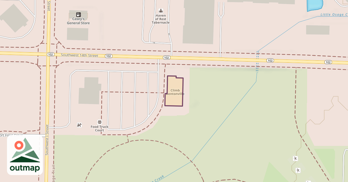 Map of Climb Bentonville