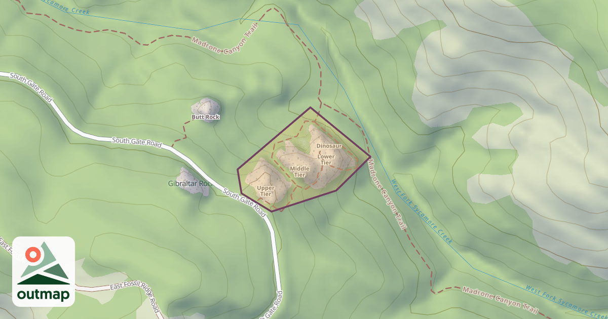 Map of Boy Scout Rocks
