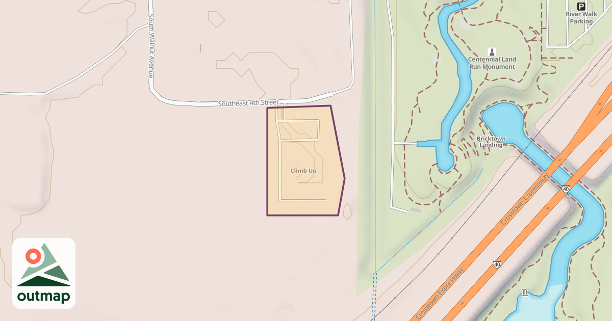 Map of Stoneyard Climbing - The Silos
