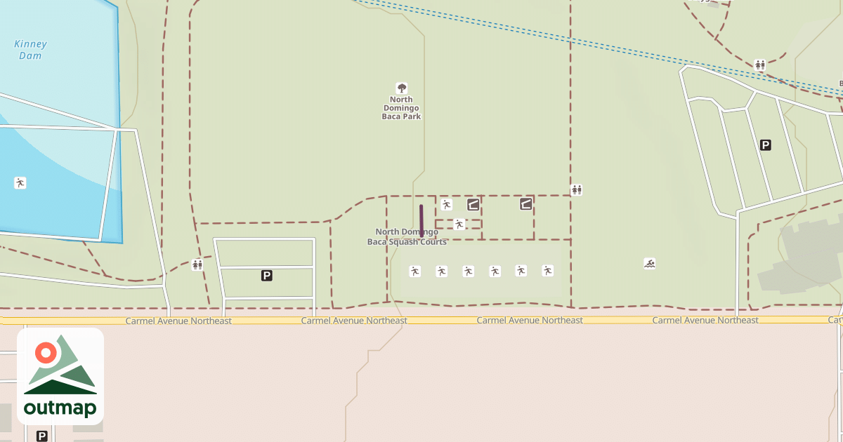 Map of North Domingo Baca Park Climbing Wall