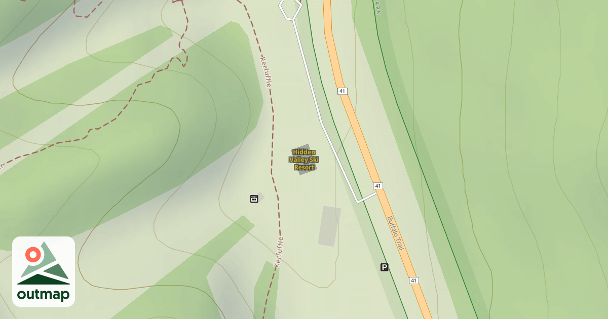 Map of Hidden Valley Ski Resort
