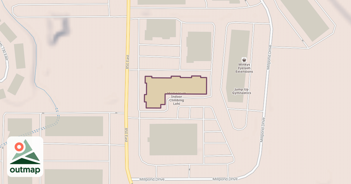 Map of Momentum Indoor Climbing Lehi
