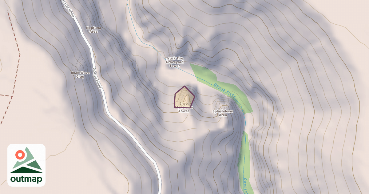 Map of Inyo Mono Line Tower