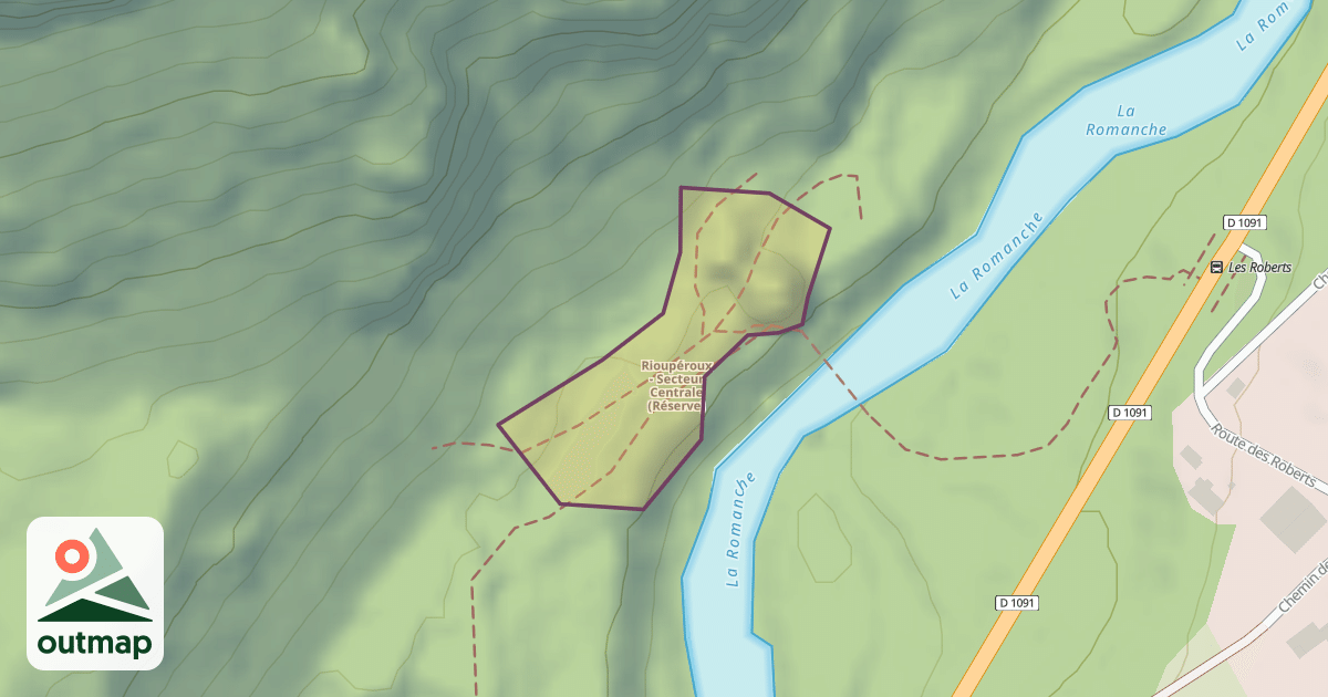 Map of Rioupéroux - Secteur Centrale (Réserve)