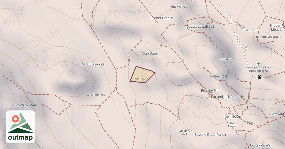 Map of Arch Rock