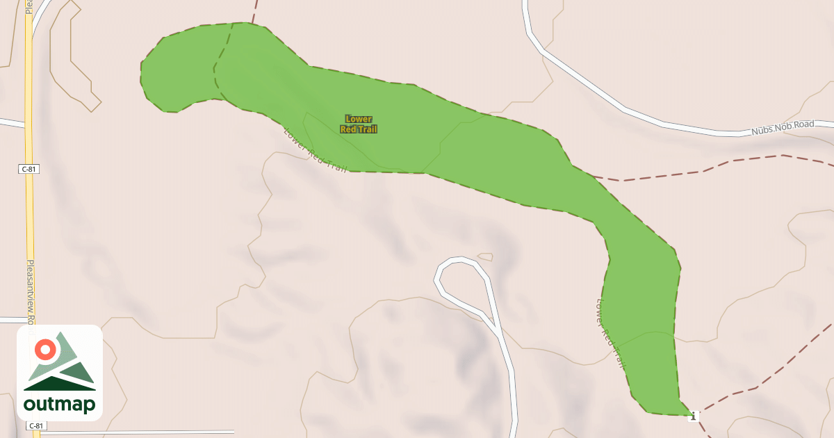 Map of Lower Red Trail