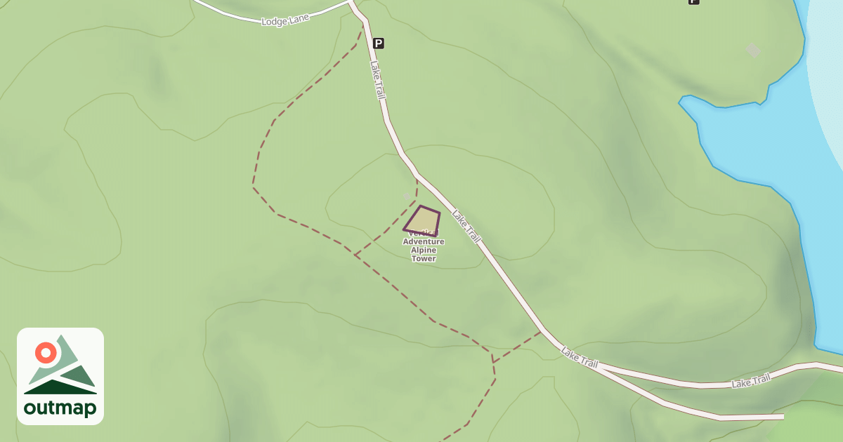 Map of Alpine Tower with Giant Swing