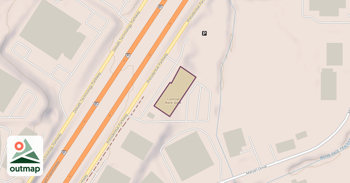 Map of Central Rock Gym