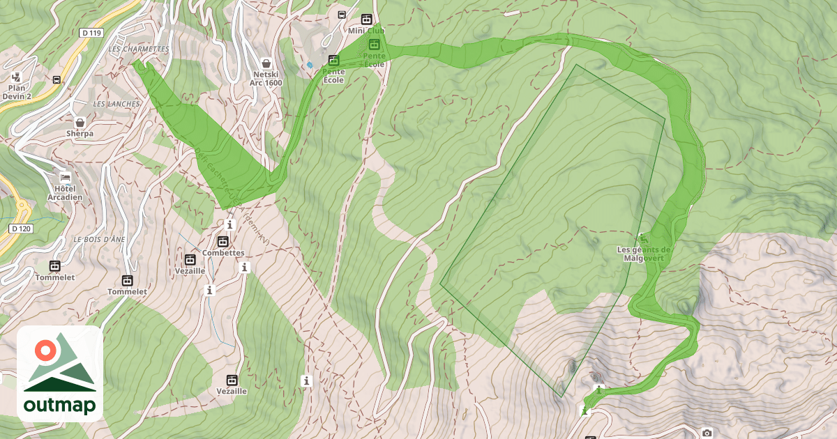 Map of Mont-Blanc