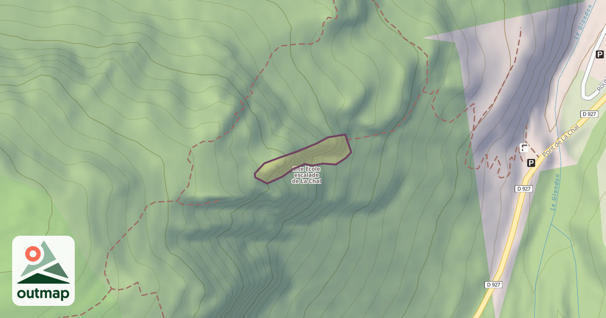 Map of Site Ecole escalade de La Chal