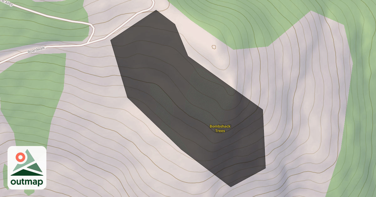 Map of Bombshack Trees