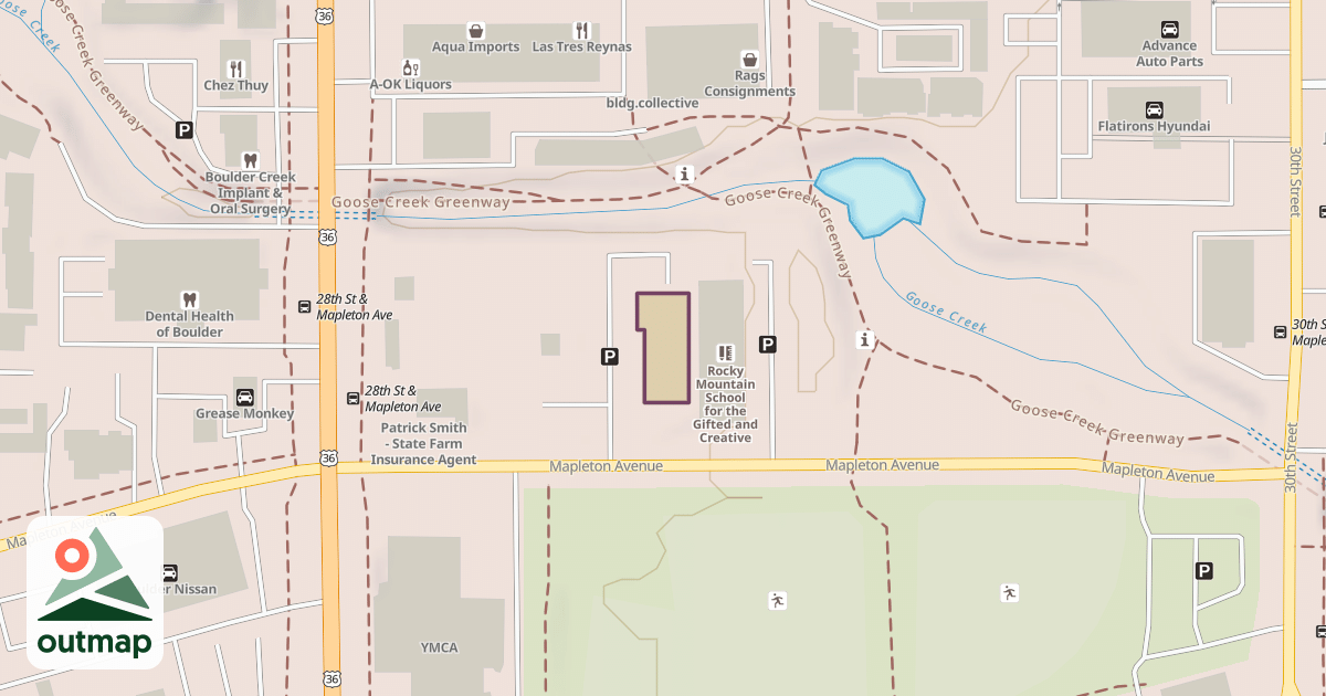 Map of Boulder Rock Club