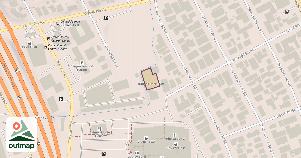 Map of Bridges Rock Gym