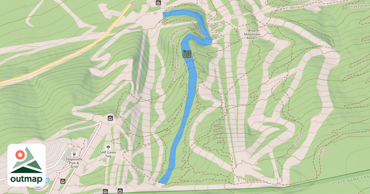 Map of Lazy Mile