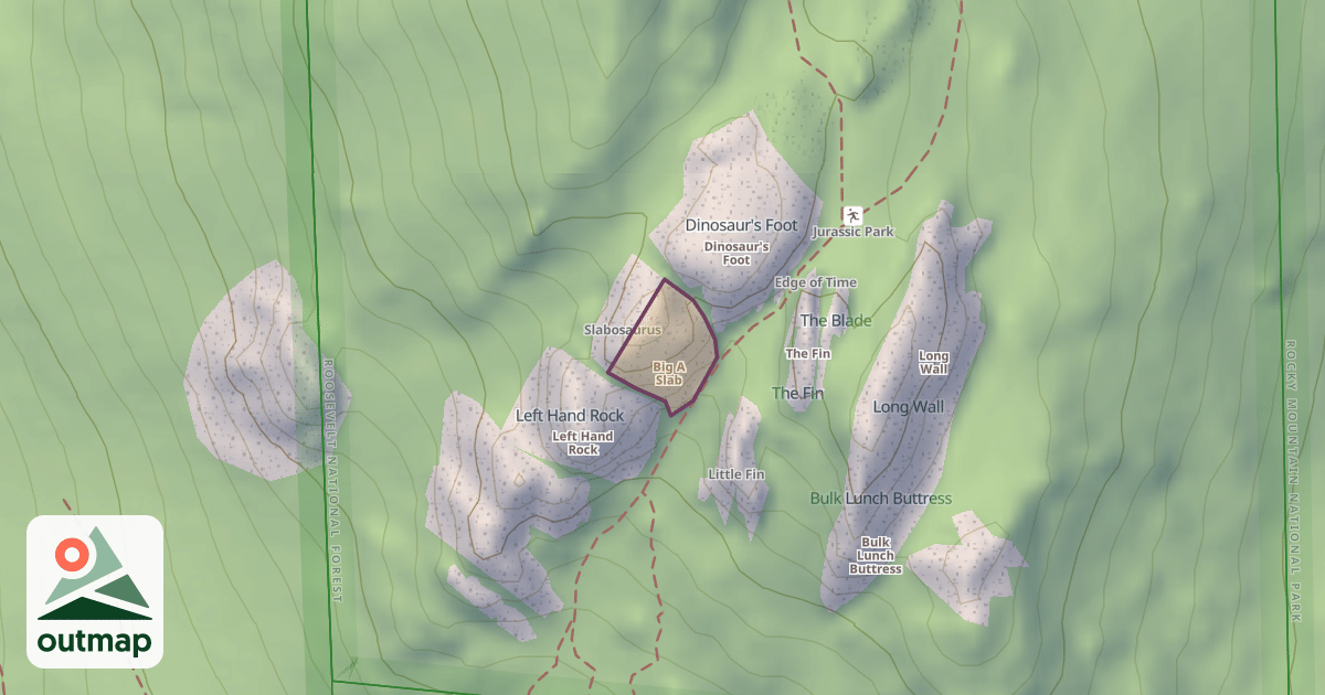 Map of Big A Slab