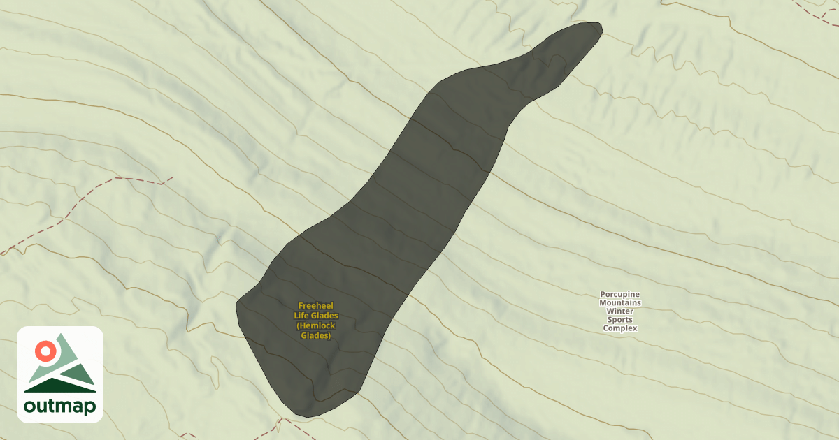 Map of Freeheel Life Glades (Hemlock Glades)