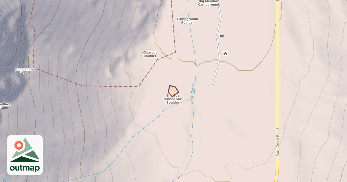 Map of The Boy Named Sue Boulder