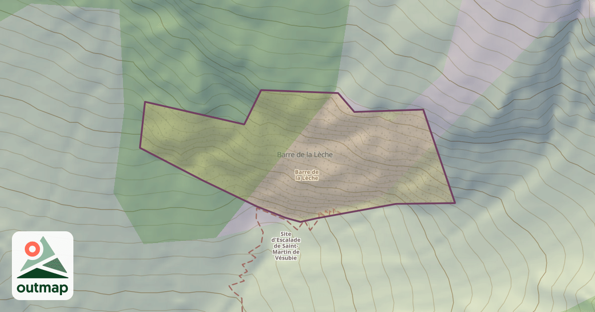 Map of Barre de la Lèche
