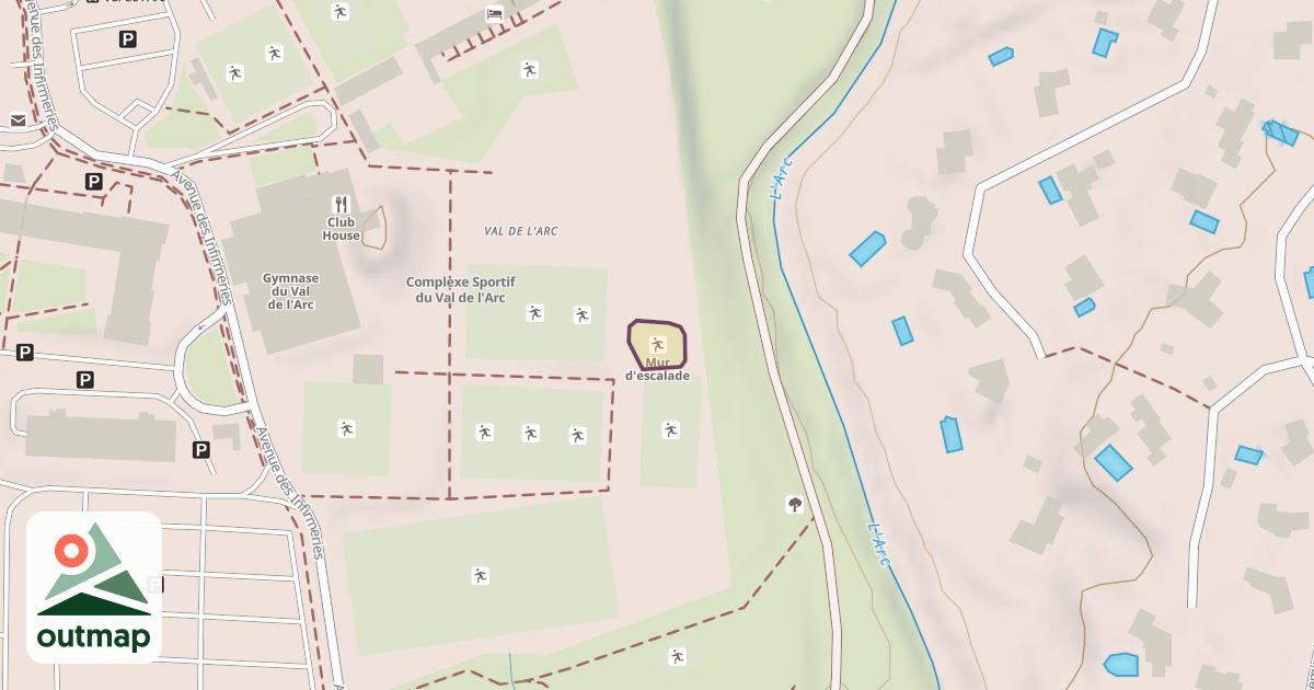 Map of Mur d'escalade