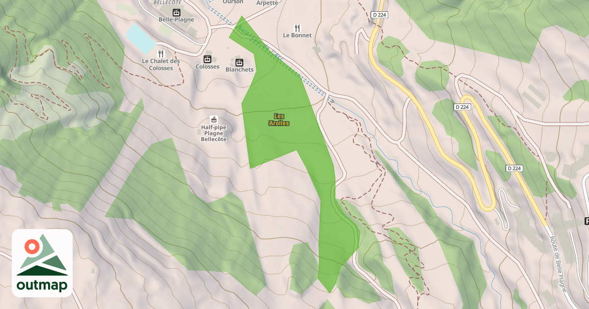 Map of Les Arolles